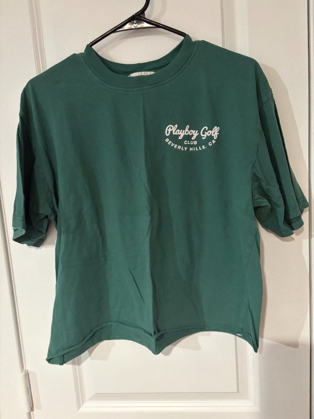 Pacsun Shirts | Pacsun Playboy Golf Tee Cropped | Color: Green/White | Size: L